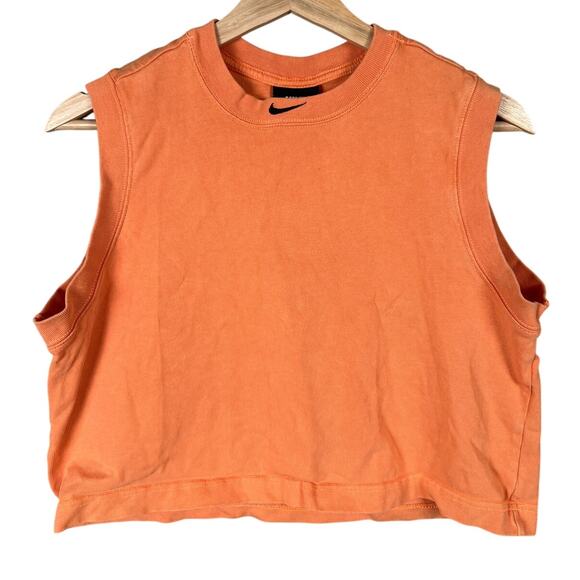 Nike Tops - Nike Center Swoosh Orange Tank Top Size Medium Sleeveless Active